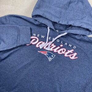 Fanatics New England Patriots Womens 2XL Hoodie Heather Navy NFL Pullover Logo